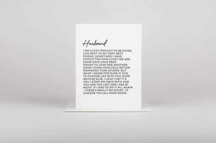 Dear Husband greeting card