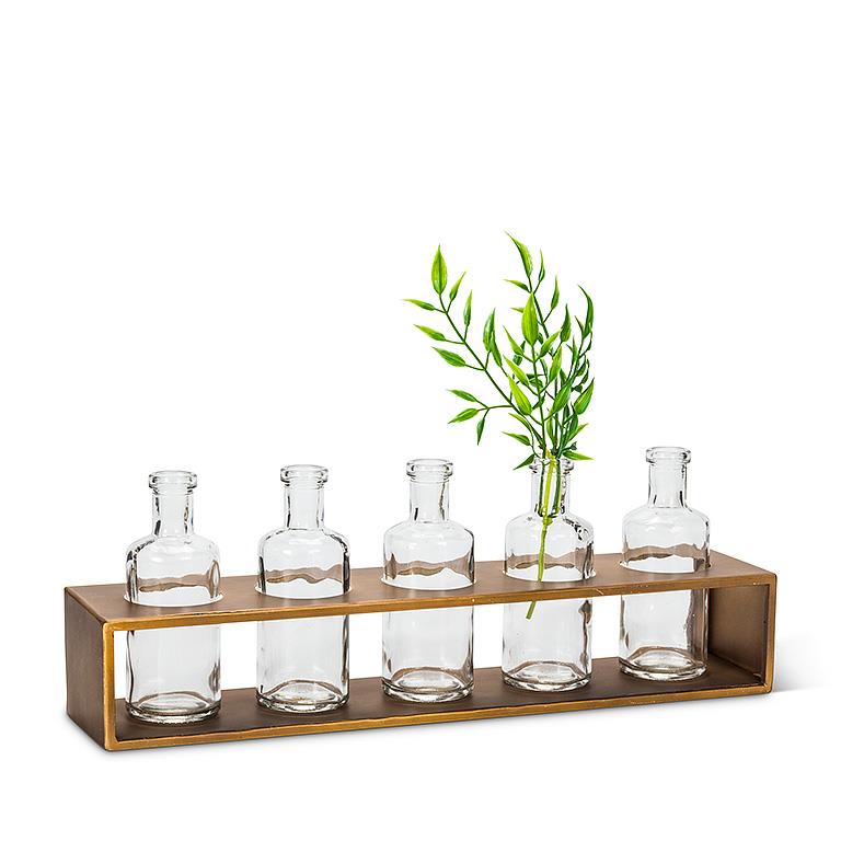 Small Vases in Rack