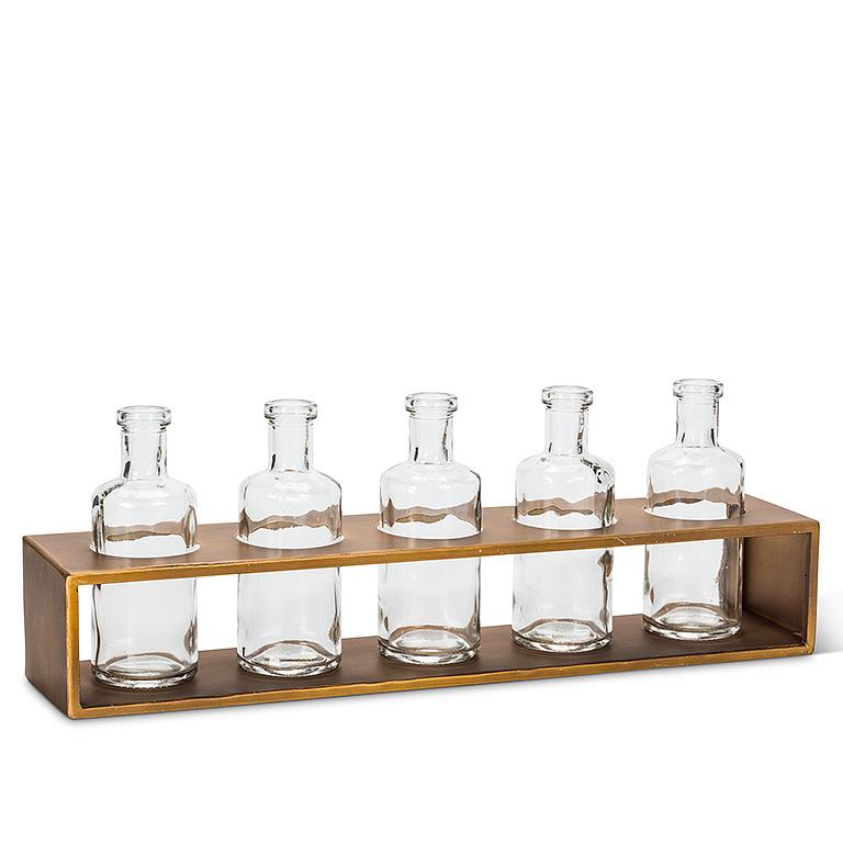 Small Vases in Rack