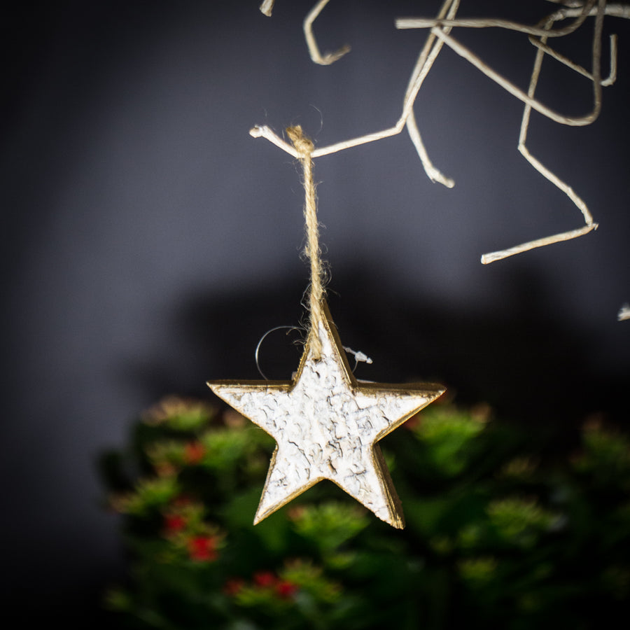 Small Wood Star Ornament