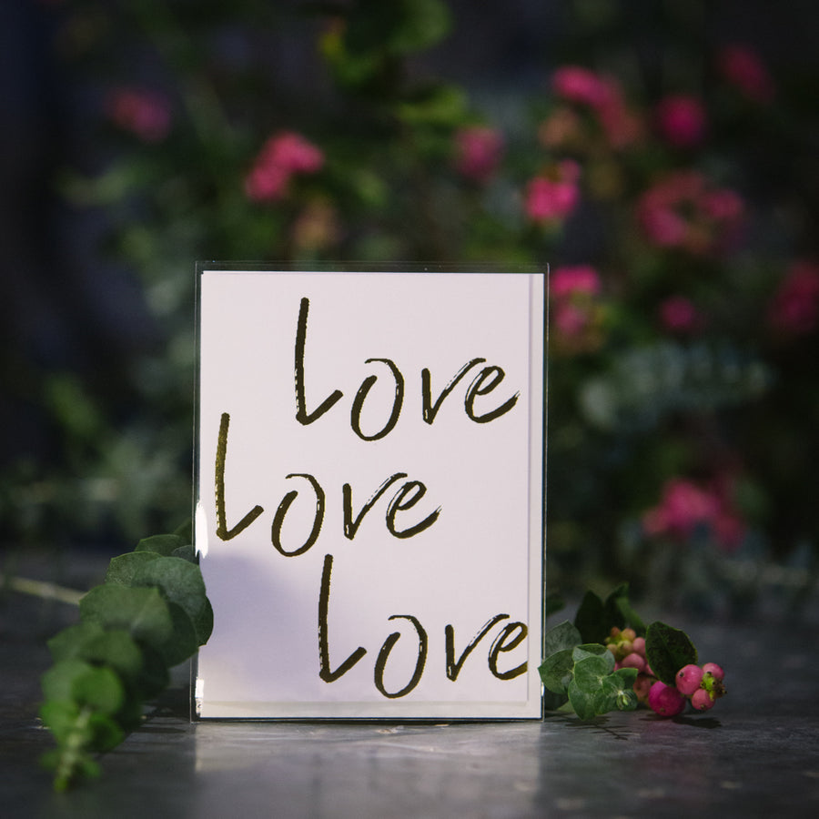 “Love, Love, Love” card