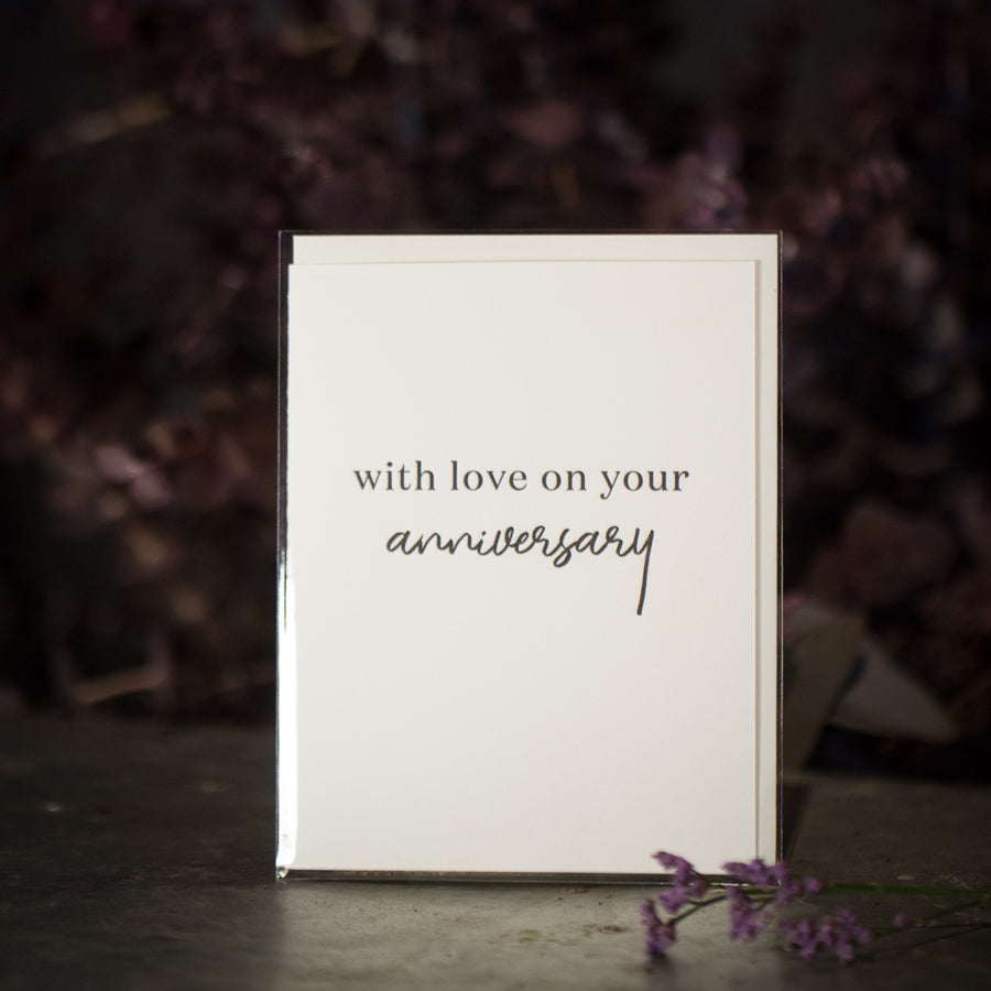 “With love on your anniversary” card