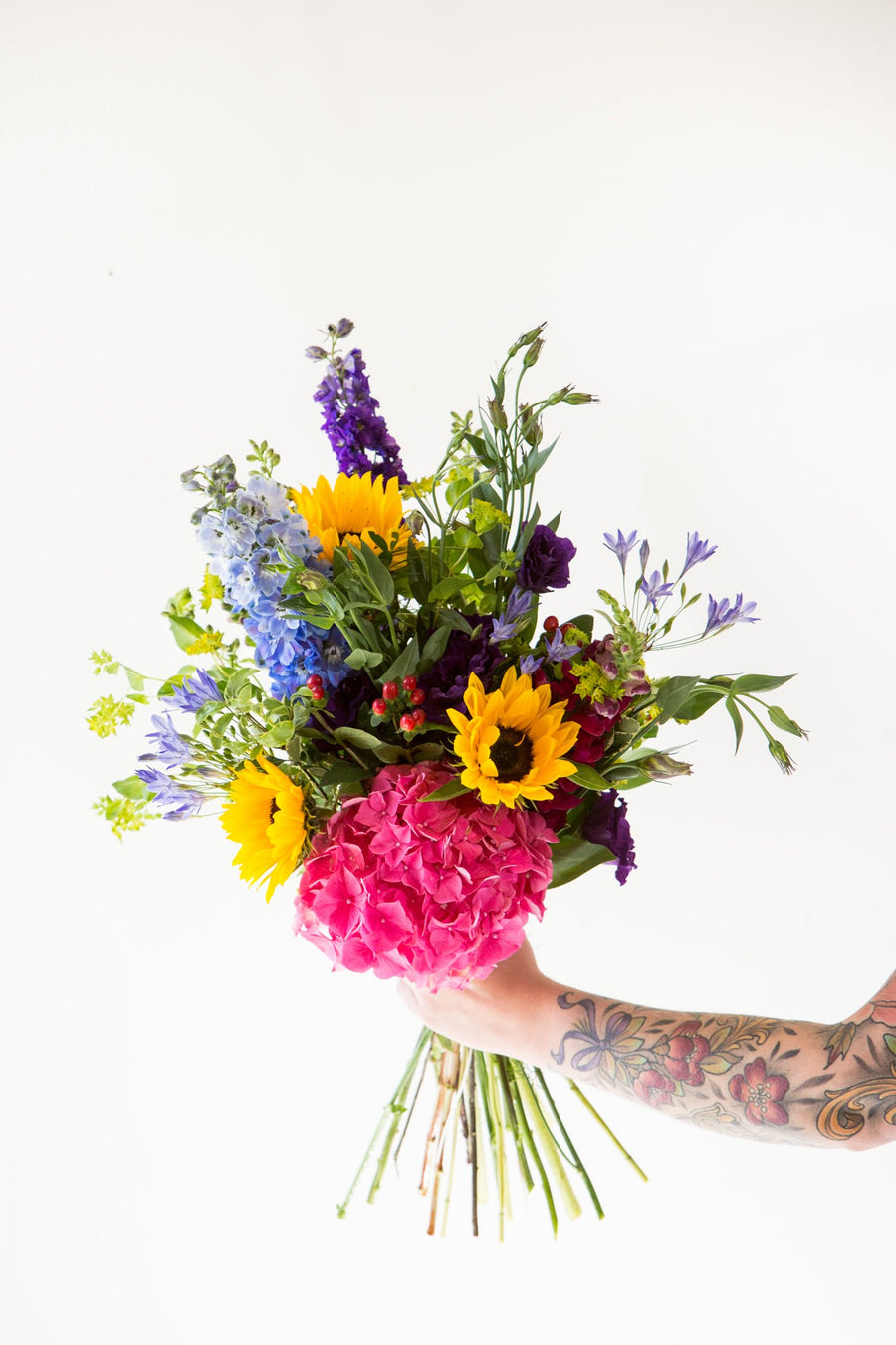 Floral Subscription Bright and Colorful handed arrangement - extra large $150