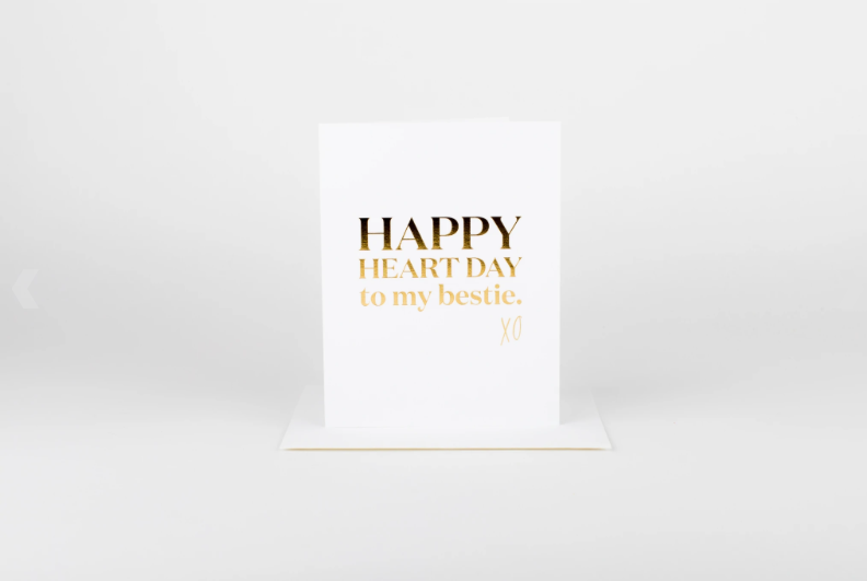 Happy heart day to my bestie card