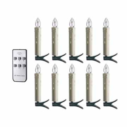 3.5” clip-on LED taper Candles with remote control