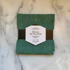 Heirloom Linen Towel- Jade