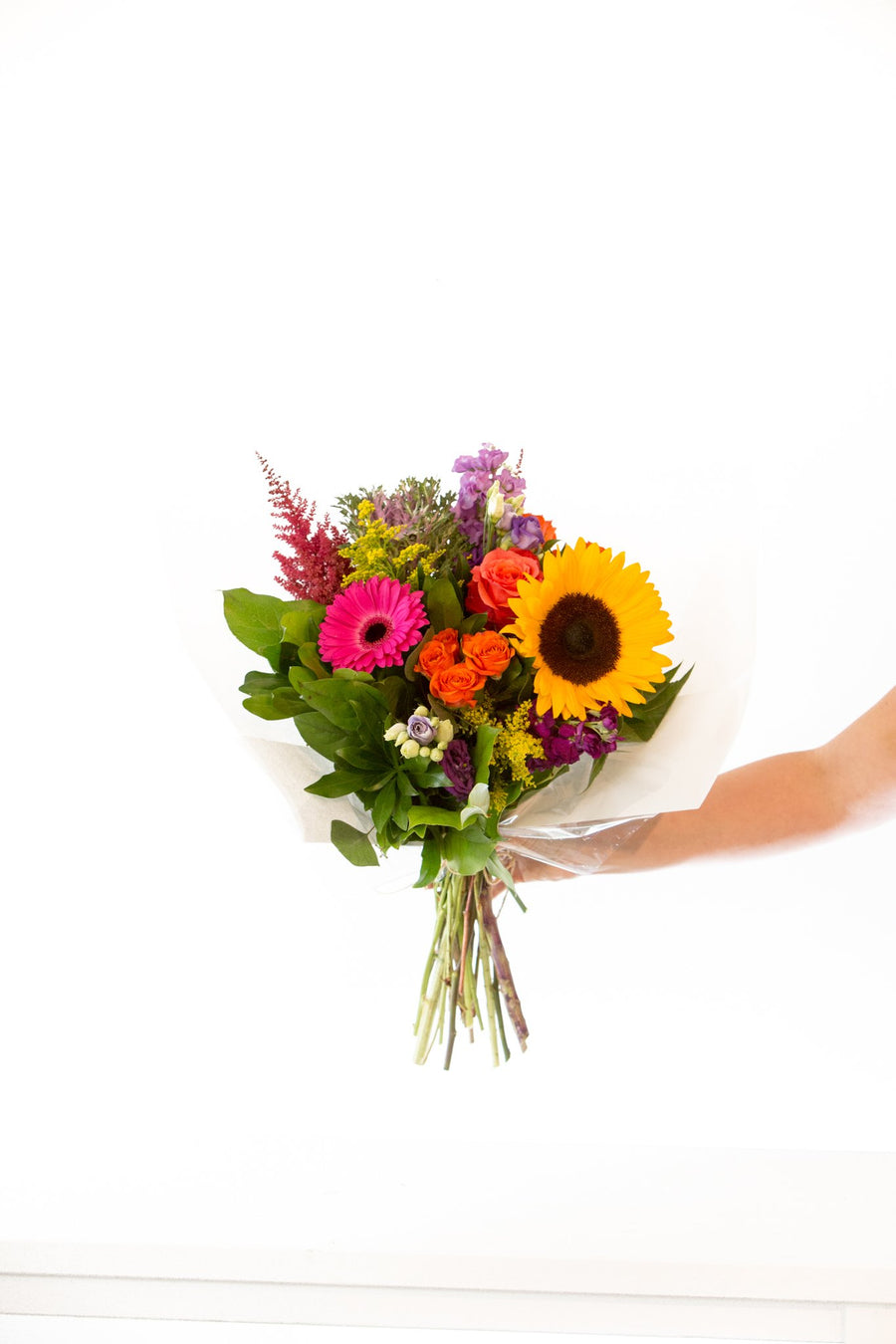 Floral Subscription Bright and Colorful hand tied bouquet - small $50