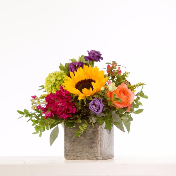 Vase Arrangement in a Bright & Colourful Colour Palette