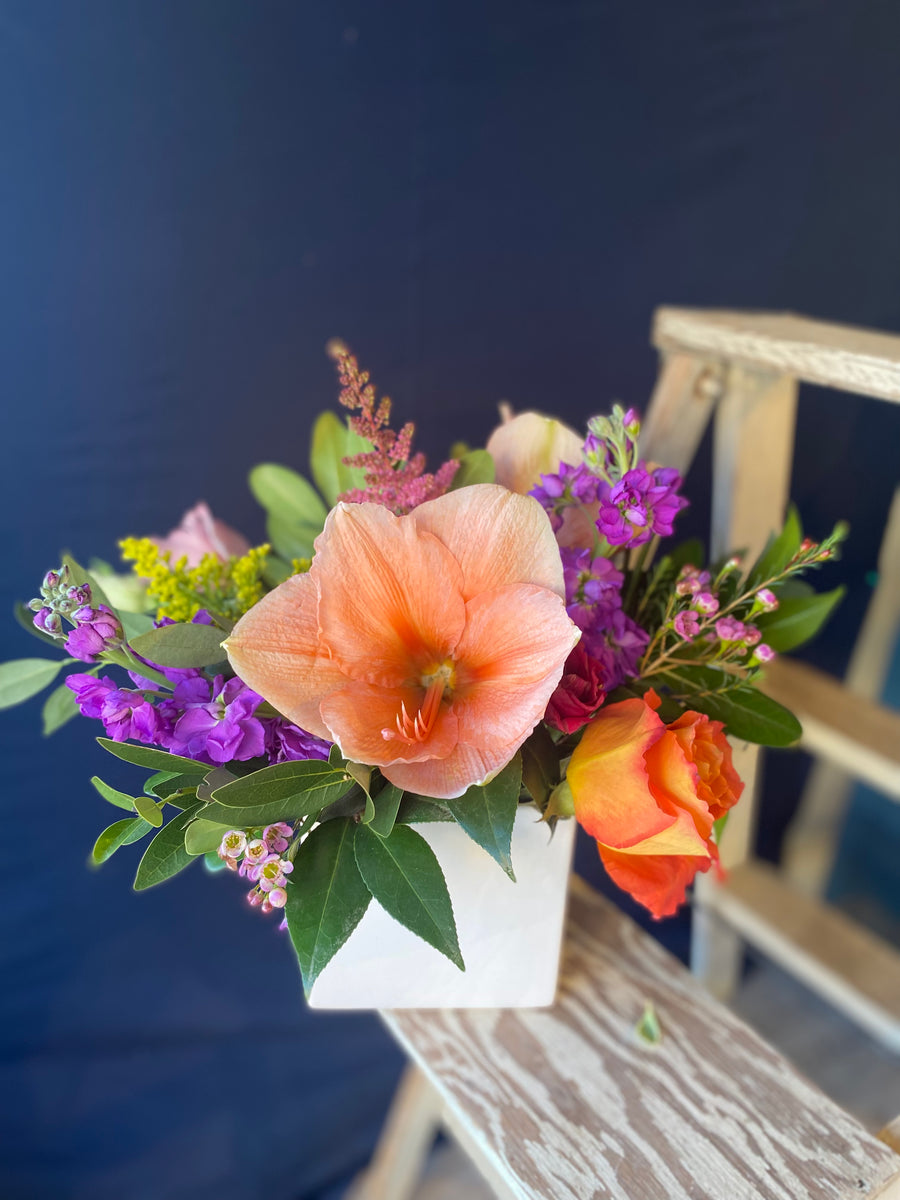 Bright and colorful vase medium/large arrangement $100