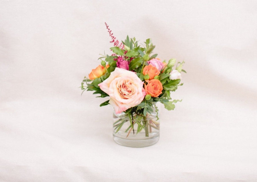 Floral subscription Soft Garden vase arrangement - small $50